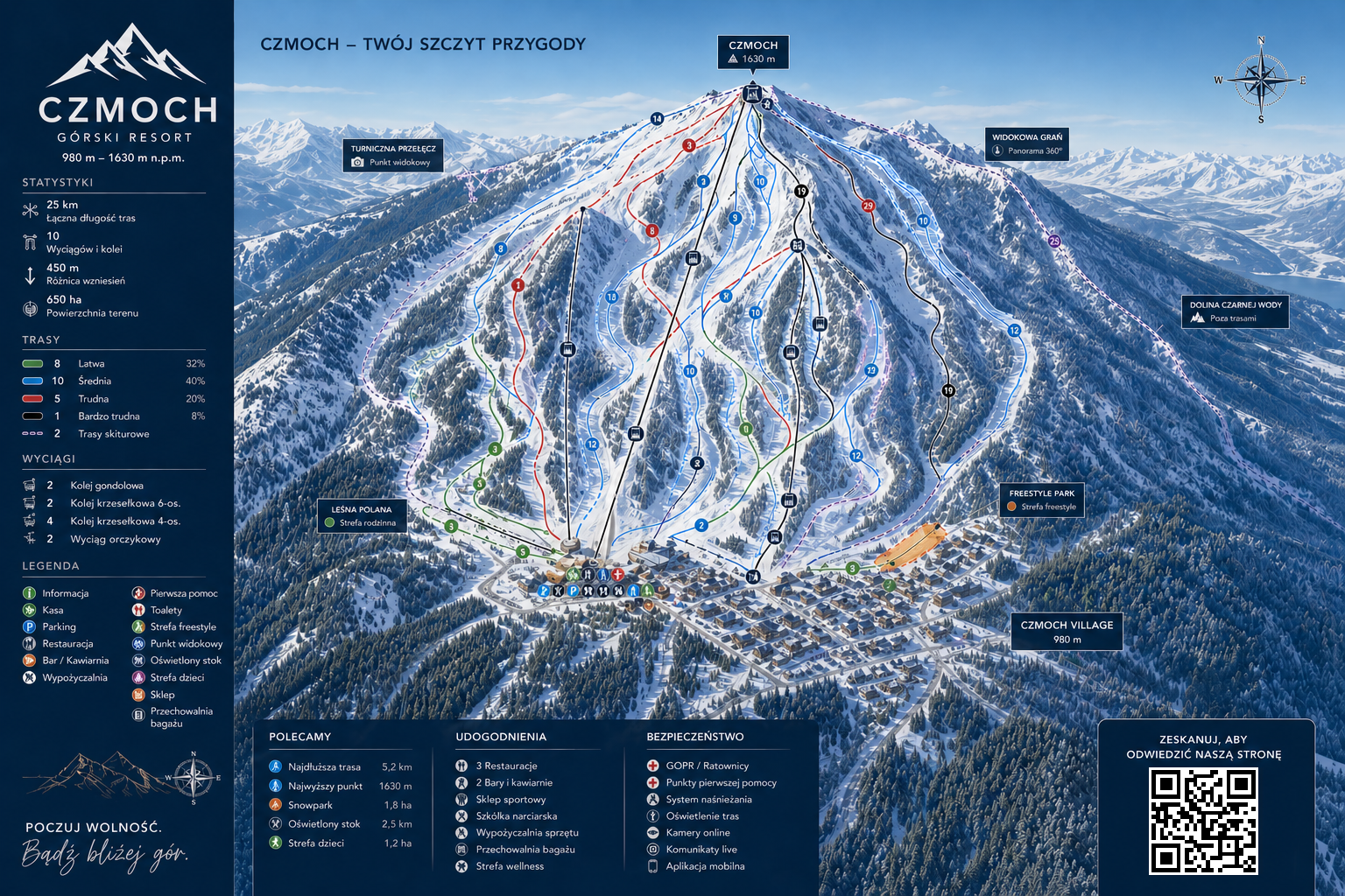 Mapa Tras Narciarskich